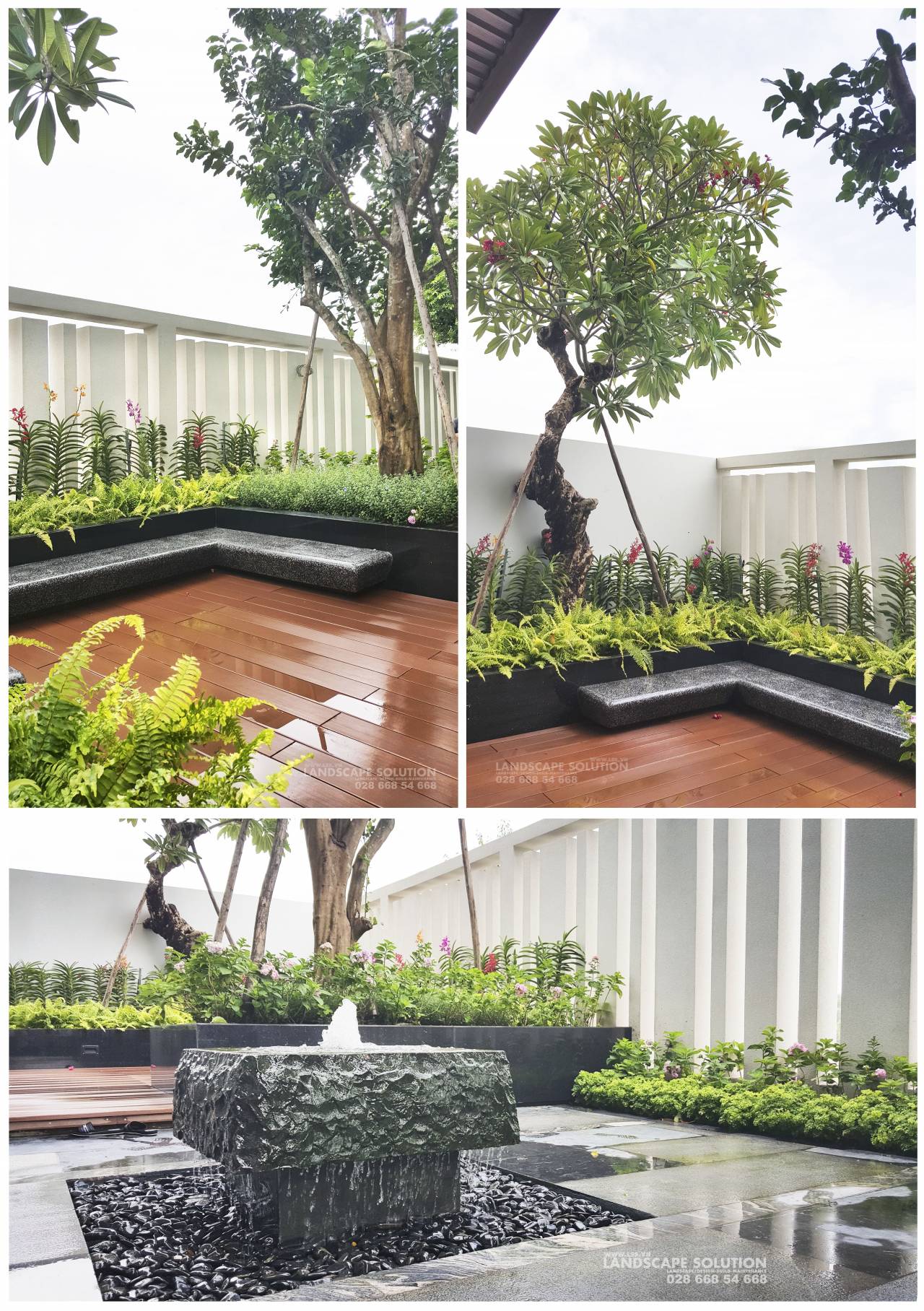 Thiết kế sân vườn nhỏ đẹp, thoáng và dễ chăm sóc cho nhà phố 1 Thiết kế sân vườn nhỏ cần bố cục gọn, cây xanh phù hợp, vật liệu tiết chế và lối đi thông thoáng.