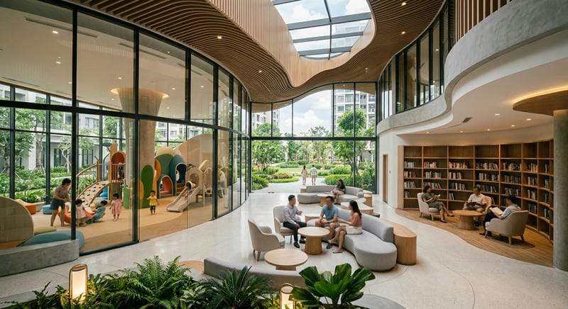 Thiet ke kien truc noi that clubhouse LSS 1
