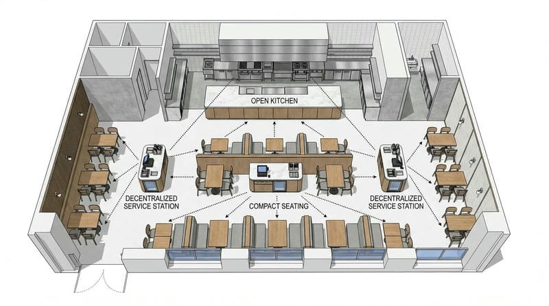 Thiết kế kiến trúc nội thất nhà hàng: Tối ưu trải nghiệm, vận hành và nhận diện thương hiệu 16 Thiet ke kien truc noi that nha hang LSS 16