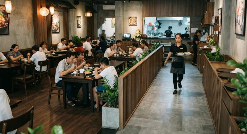 Thiết kế kiến trúc nội thất nhà hàng: Tối ưu trải nghiệm, vận hành và nhận diện thương hiệu 25 Thiet ke kien truc noi that nha hang LSS 25